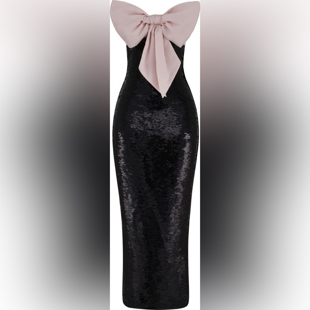 HOUSE OF CB Holly Sequin Strapless Cocktail Dress Size MEDUIM
